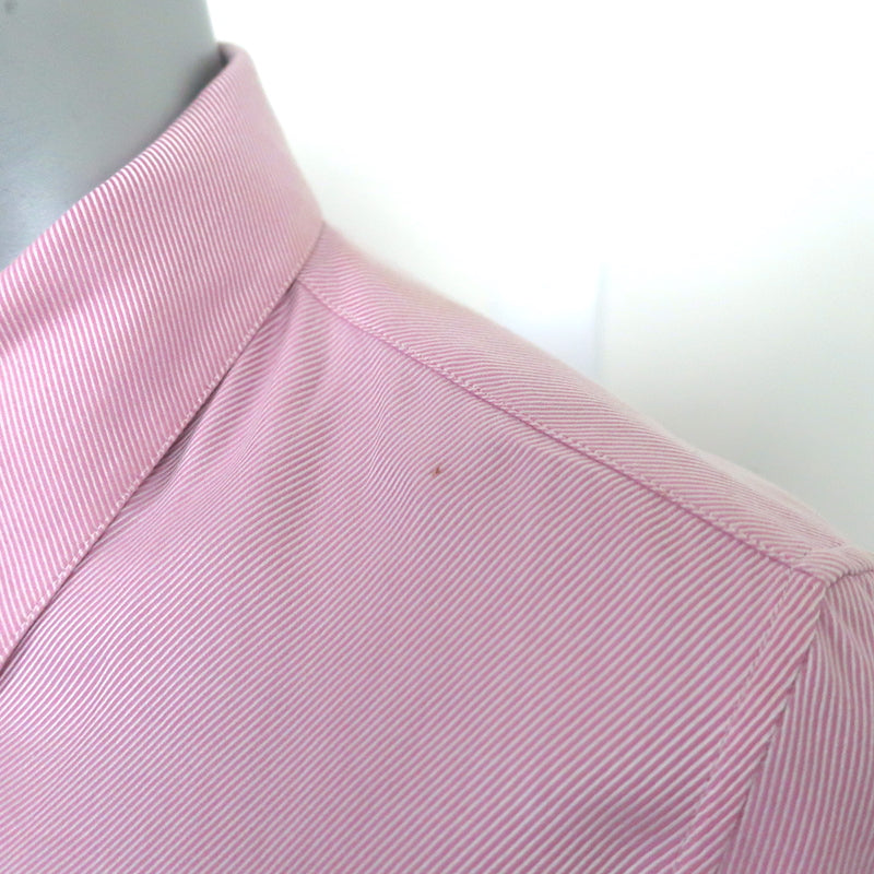 Loro Piana Button-Up Shirt Pink Pinstripe Cotton Size 42 Long Sleeve Top