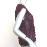 Ulla Johnson Magdalena Top Bordeaux Floral-Embroidered Georgette Size 2