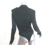 GAUGE81 Bauska Draped Cowl Neck Bodysuit Black Jersey Size Medium NEW