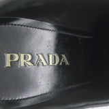 Prada Brushed Leather Lace-Up Shoes Black Size 7