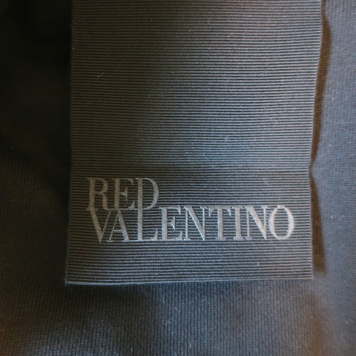 RED Valentino Lace-Trim Puffer Cape Black Size 40