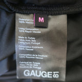 GAUGE81 Bauska Draped Cowl Neck Bodysuit Black Jersey Size Medium NEW