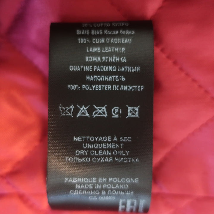 Isabel Marant Greta Leather-Trim Printed Velvet Coat Multicolor Size 1