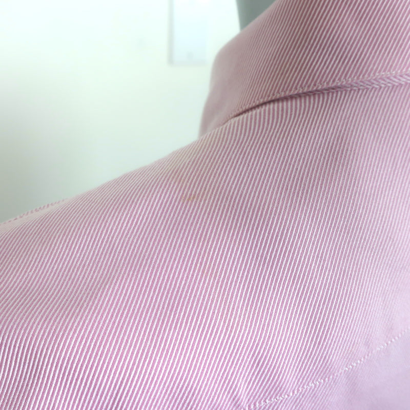 Loro Piana Button-Up Shirt Pink Pinstripe Cotton Size 42 Long Sleeve Top