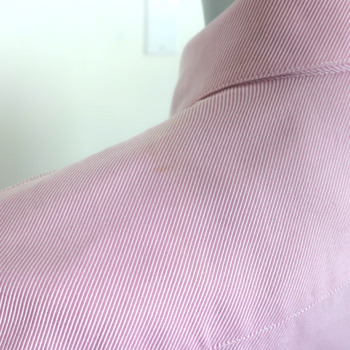Loro Piana Button-Up Shirt Pink Pinstripe Cotton Size 42 Long Sleeve Top