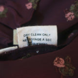 Ulla Johnson Magdalena Top Bordeaux Floral-Embroidered Georgette Size 2