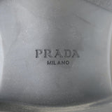 Prada Brushed Leather Lace-Up Shoes Black Size 7