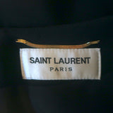 Saint Laurent Bell Sleeve Bow Mini Dress Black Crepe Size 36 NEW