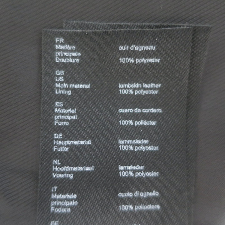 Maje Leather Cropped Short Sleeve Jacket Black Size 36
