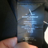 Saint Laurent Bell Sleeve Bow Mini Dress Black Crepe Size 36 NEW