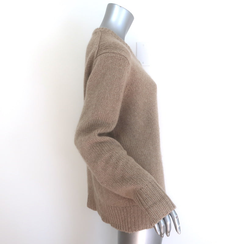 Jenni Kayne Kate Cashmere Oversized V-Neck Sweater Camel Size Extra Small