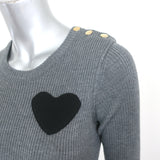 Sonia by Sonia Rykiel Long Sleeve Sweater Dress Black & Gray Knit Size Small