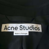 ACNE Studios Button-Cuff Blazer Black Wool Crepe Size 40 Single Breasted Jacket
