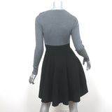 Sonia by Sonia Rykiel Long Sleeve Sweater Dress Black & Gray Knit Size Small