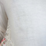 Simone Rocha Asymmetric Knit & Lace-Trim Satin Sweater Cream Size Extra Small