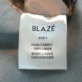 Blaze Milano Anyway Blazer Sage Linen Size 0 Double Breasted Jacket