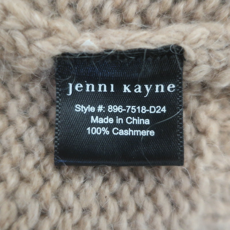 Jenni Kayne Kate Cashmere Oversized V-Neck Sweater Camel Size Extra Small