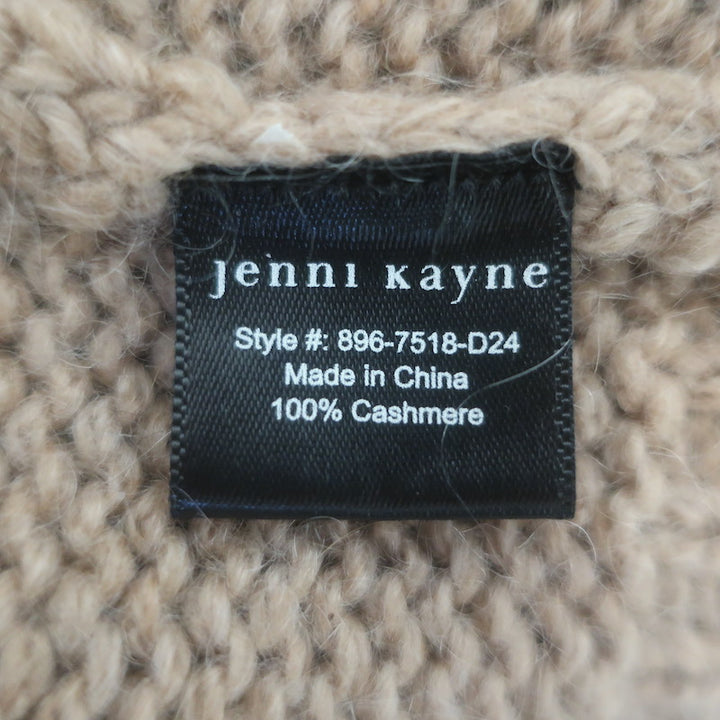 Jenni Kayne Kate Cashmere Oversized V-Neck Sweater Camel Size Extra Small