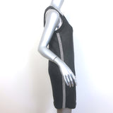 Brunello Cucinelli Monili-Trim Knit Mini Tank Dress Charcoal Size Small
