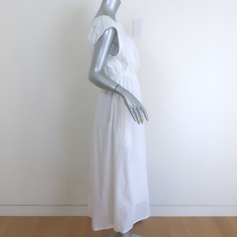 Toteme Sleeveless Cotton Midi Dress White Size 38