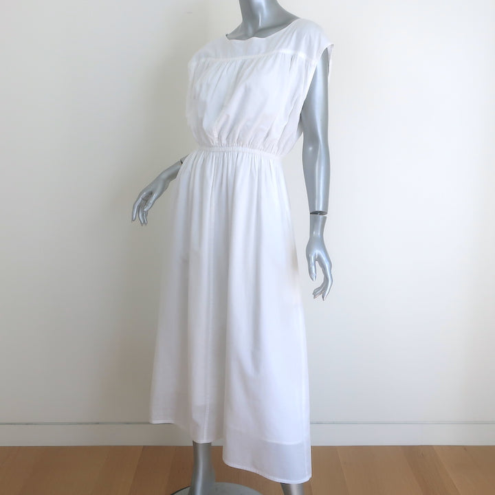 Toteme Sleeveless Cotton Midi Dress White Size 38