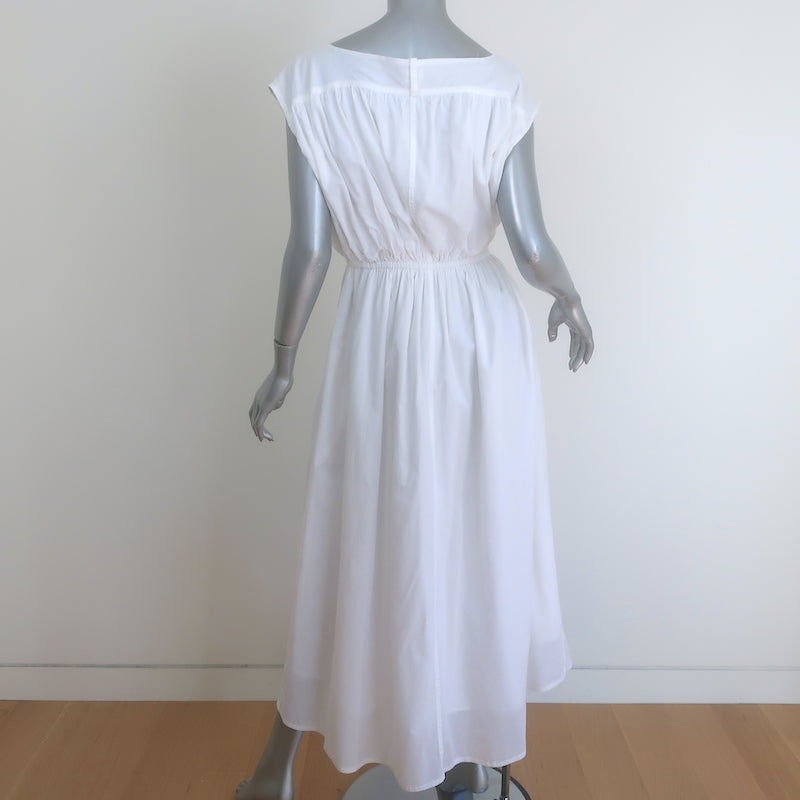 Toteme Sleeveless Cotton Midi Dress White Size 38