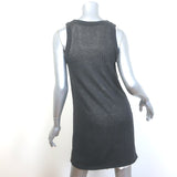 Brunello Cucinelli Monili-Trim Knit Mini Tank Dress Charcoal Size Small