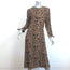 Reformation Port Midi Dress Leopard Print Crepe Size 8