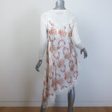 Simone Rocha Asymmetric Knit & Lace-Trim Satin Sweater Cream Size Extra Small