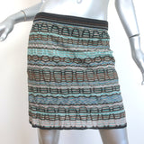 M Missoni Matching Top & Skirt Set Aqua/Multi Metallic Knit Size 44/46 NEW