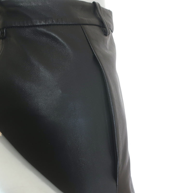 Theory Leather Trouser Midi Skirt Black Size 6