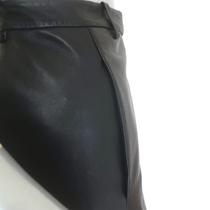 Theory Leather Trouser Midi Skirt Black Size 6