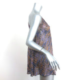 Missoni One-Shoulder Top Purple/Yellow Zig Zag Knit Size 38
