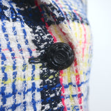 Chanel 09P Lesage Tweed Bow Sleeve Double Breasted Jacket White/Multi Size 38