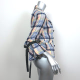 Chanel 09P Lesage Tweed Bow Sleeve Double Breasted Jacket White/Multi Size 38