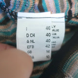 M Missoni Matching Top & Skirt Set Aqua/Multi Metallic Knit Size 44/46 NEW