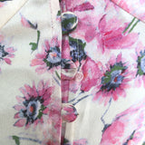 LoveShackFancy Delaney Button-Front Maxi Dress Cream Floral Print Silk Size 0