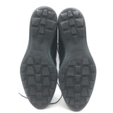 Prada Lace-Up Wingtip Brogue Shoes Black Brushed Leather Size 7