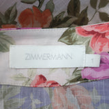 Zimmermann Pattie Midi Wrap Dress Patchwork Floral Print Cotton Size 1