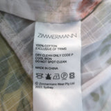Zimmermann Pattie Midi Wrap Dress Patchwork Floral Print Cotton Size 1