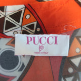 Emilio Pucci Girandole Mini Dress Red/Orange Printed Silk Satin Size US 4