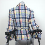 Chanel 09P Lesage Tweed Bow Sleeve Double Breasted Jacket White/Multi Size 38