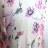 LoveShackFancy Delaney Button-Front Maxi Dress Cream Floral Print Silk Size 0