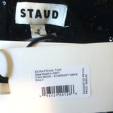 STAUD Seraphina Beaded Tulle Sleeveless Top Black Size 2 NEW