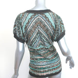 M Missoni Matching Top & Skirt Set Aqua/Multi Metallic Knit Size 44/46 NEW