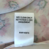 LoveShackFancy Delaney Button-Front Maxi Dress Cream Floral Print Silk Size 0