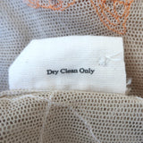 Bode Lilium Embroidered Mesh Shirt Beige Size Small/Medium Long Sleeve Top NEW