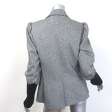 Veronica Beard Bayard Colorblock Dickey Jacket Gray Herringbone Size 8