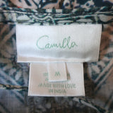 Camilla Button-Front Maxi Dress Crystal-Embellished Cotton Size Medium