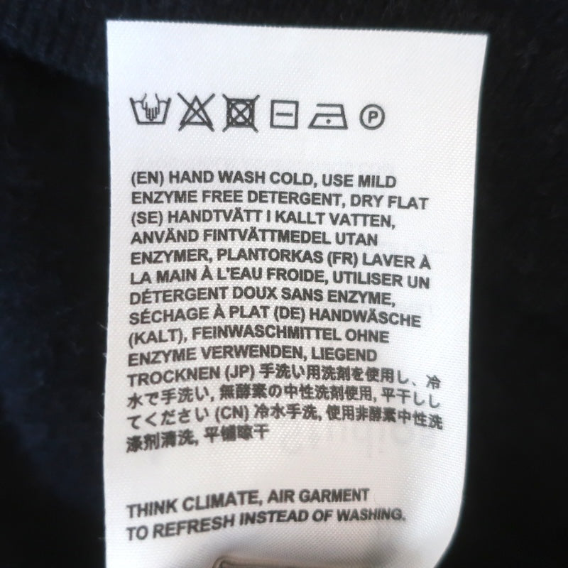 ACNE Studios Lenkha Cropped Hoodie Sweater Charcoal Wool Size Small